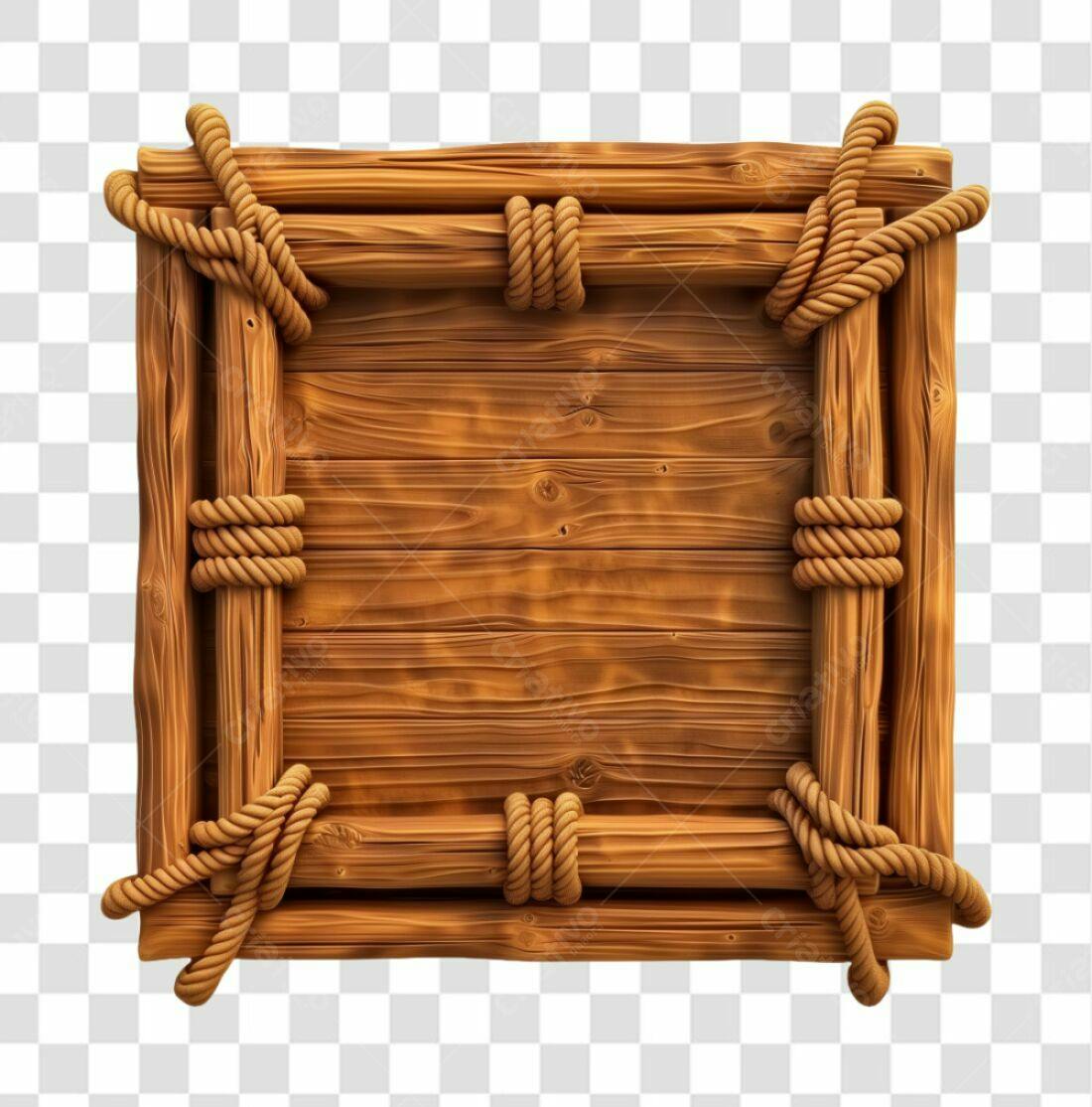 Quadro de madeira PNG com fundo transparente