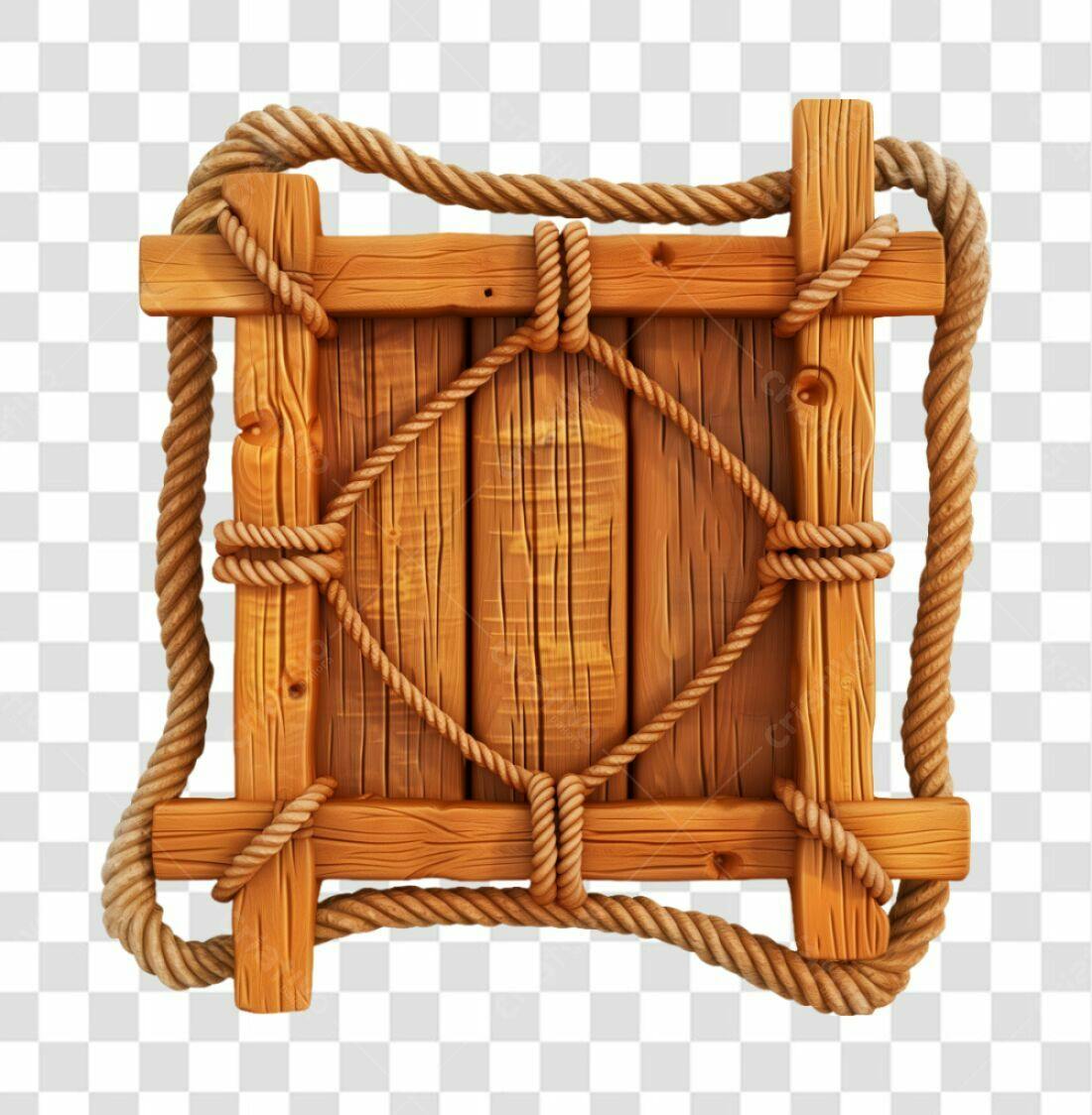 Quadro de Madeira PNG com fundo transparente