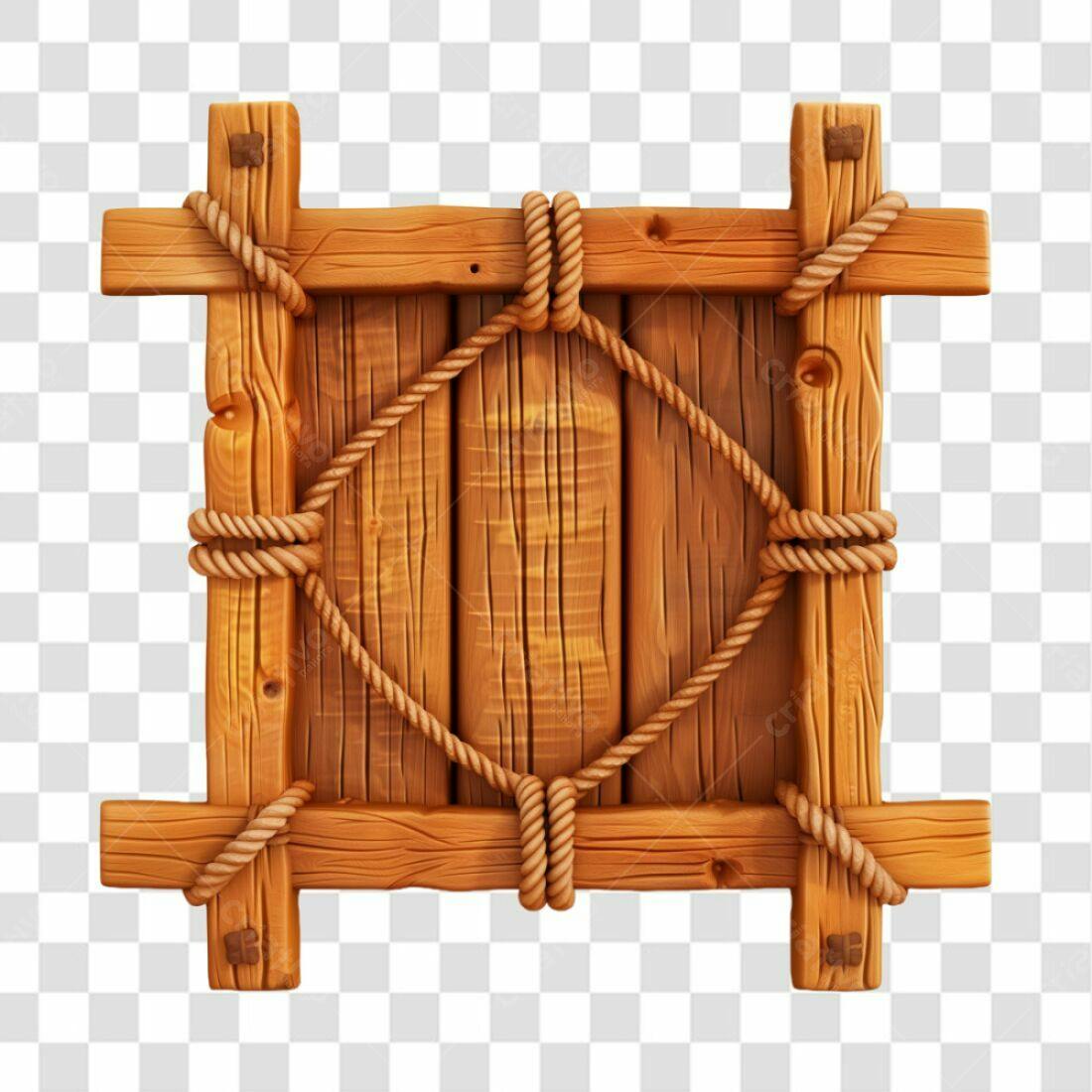 Quadro de Madeira PNG com fundo transparente