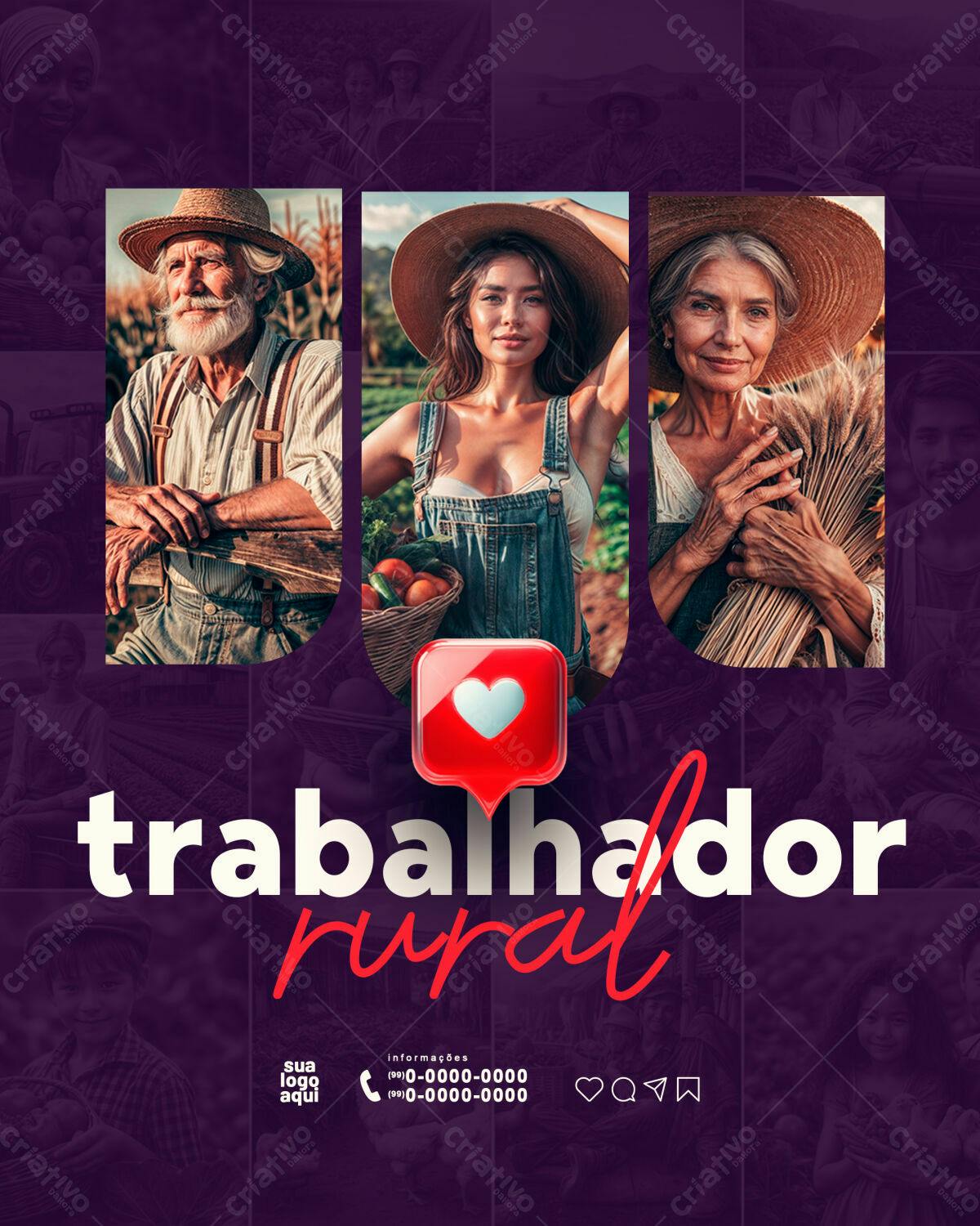 Flyer Trabalhador Rural PSD Editável