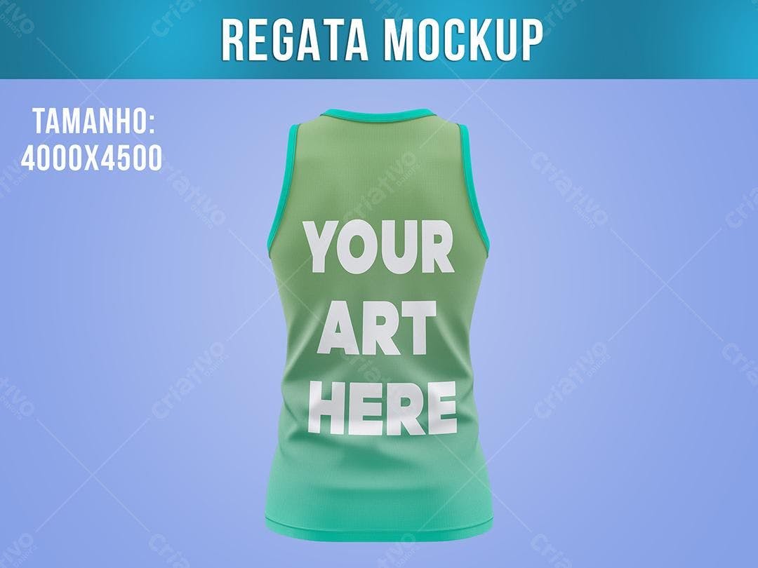 Mockup de Regata Verde-Claro para Treino