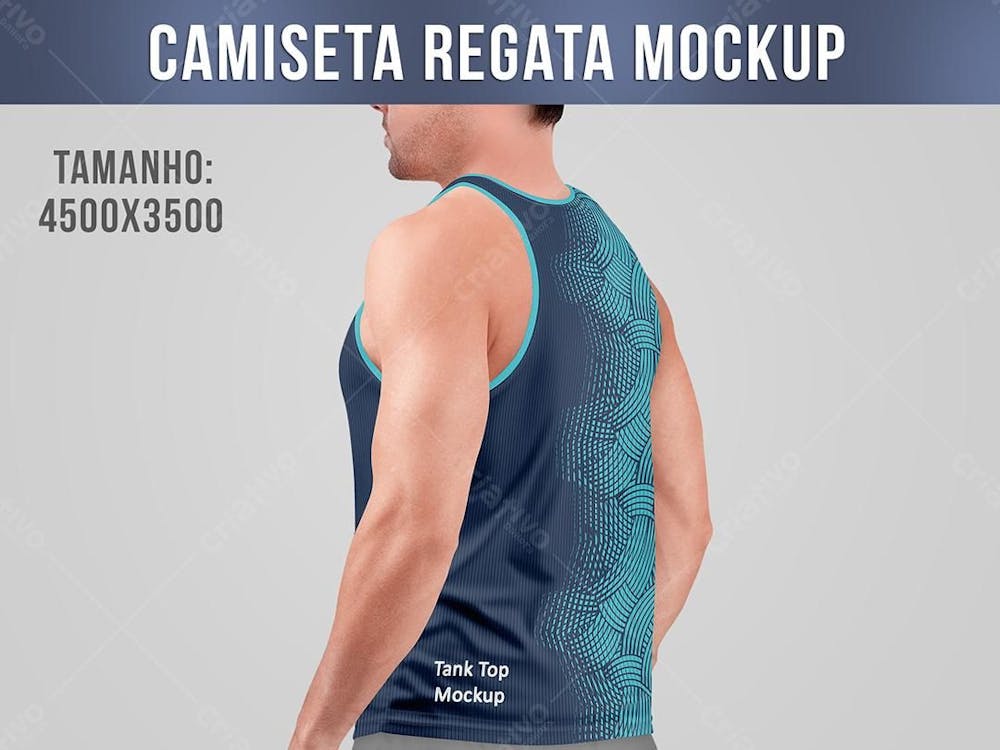 Camiseta Regata Em Homem Mockup