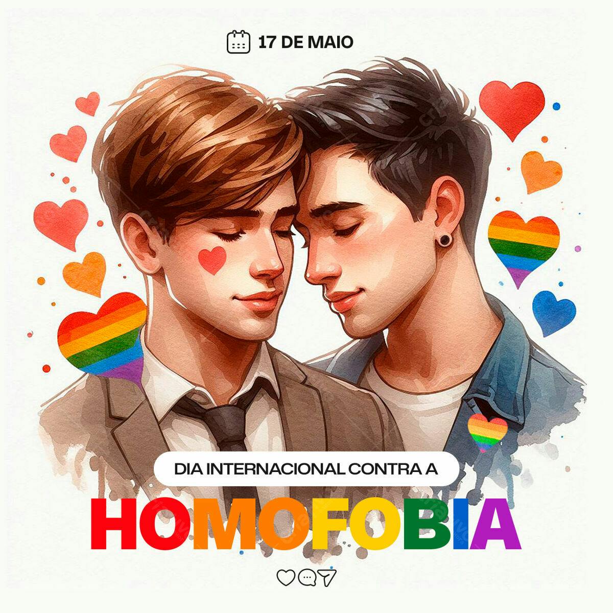Imagem Dia Internacional Contra a Homofobia PSD Editável