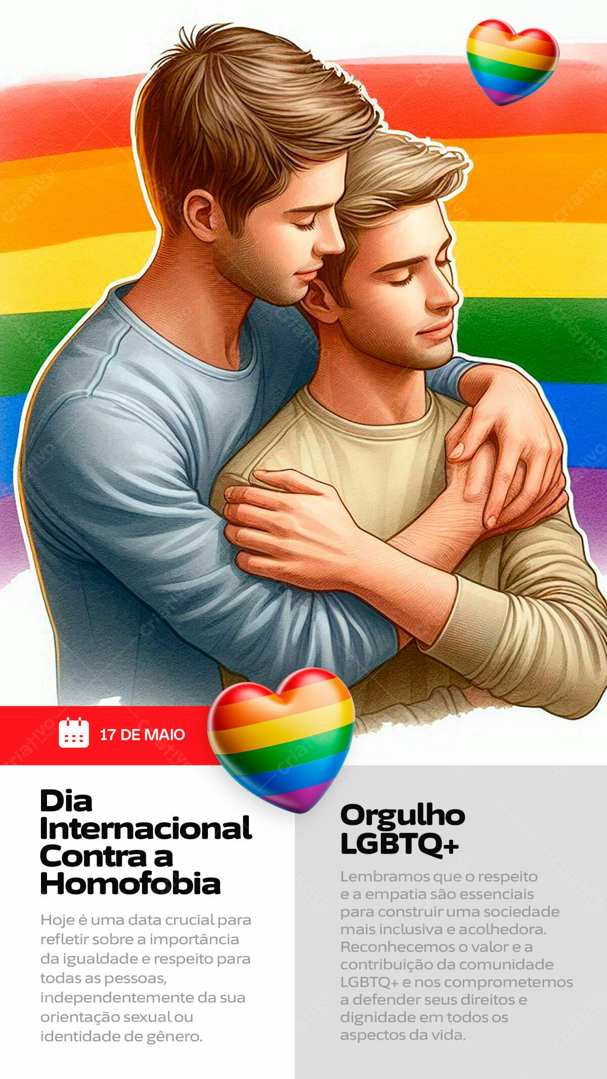 Flyer Dia Internacional Contra a Homofobia PSD Editável