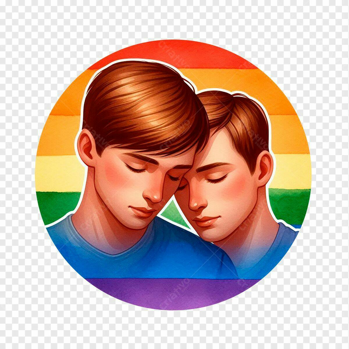 Ilustração LGBTQIA+ para Mês do Orgulho PSD Editável