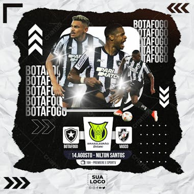 Flyer esportivo brasileirão botafogo