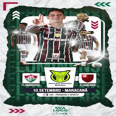 Flyer esportivo brasileirão fluminense stories