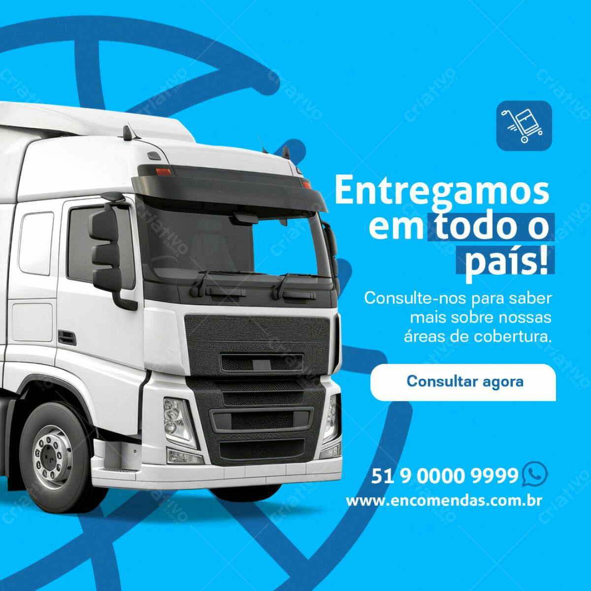 PSD para Entrega em Todo o País Editável