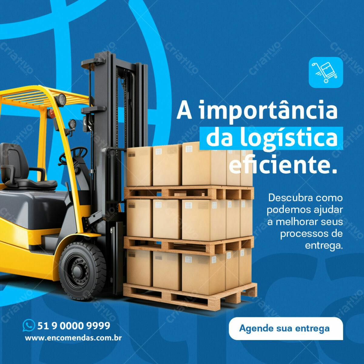 Post para Logística Eficiente PSD Editável