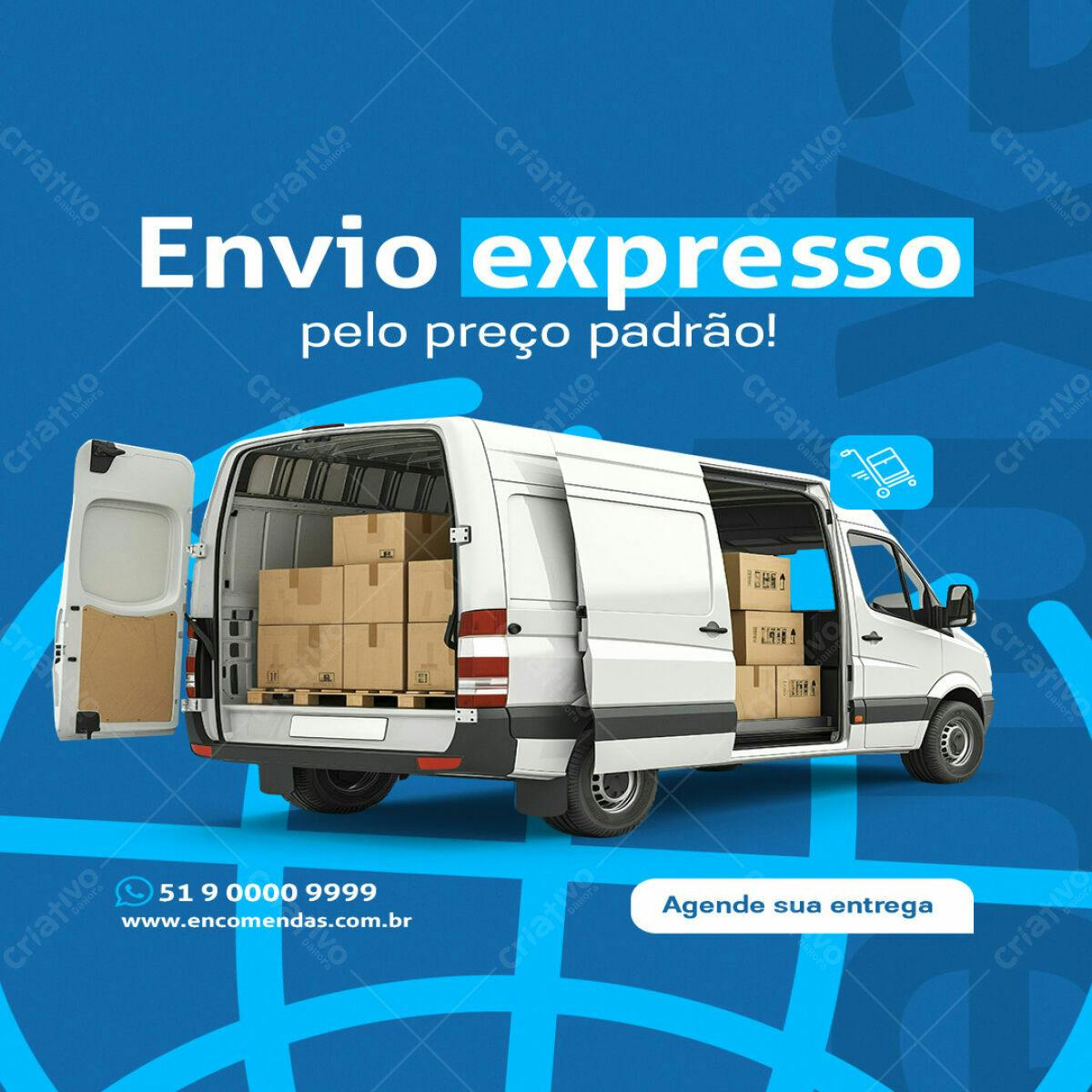 Postagem Envio Expresso PSD Editável