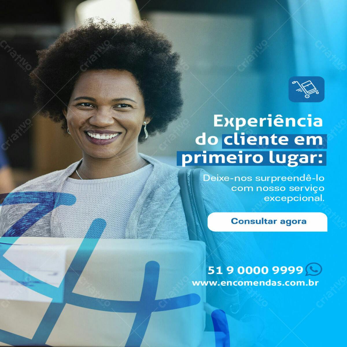 Flyer para Empresa de Entrega PSD Editável