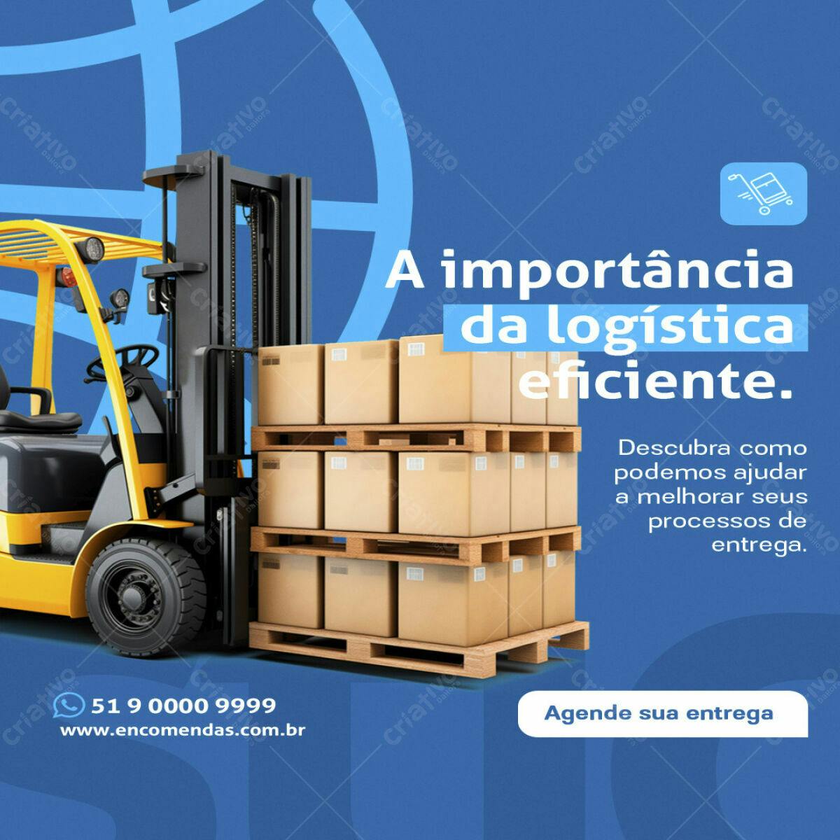 Postagem para Logística Eficiente PSD Editável
