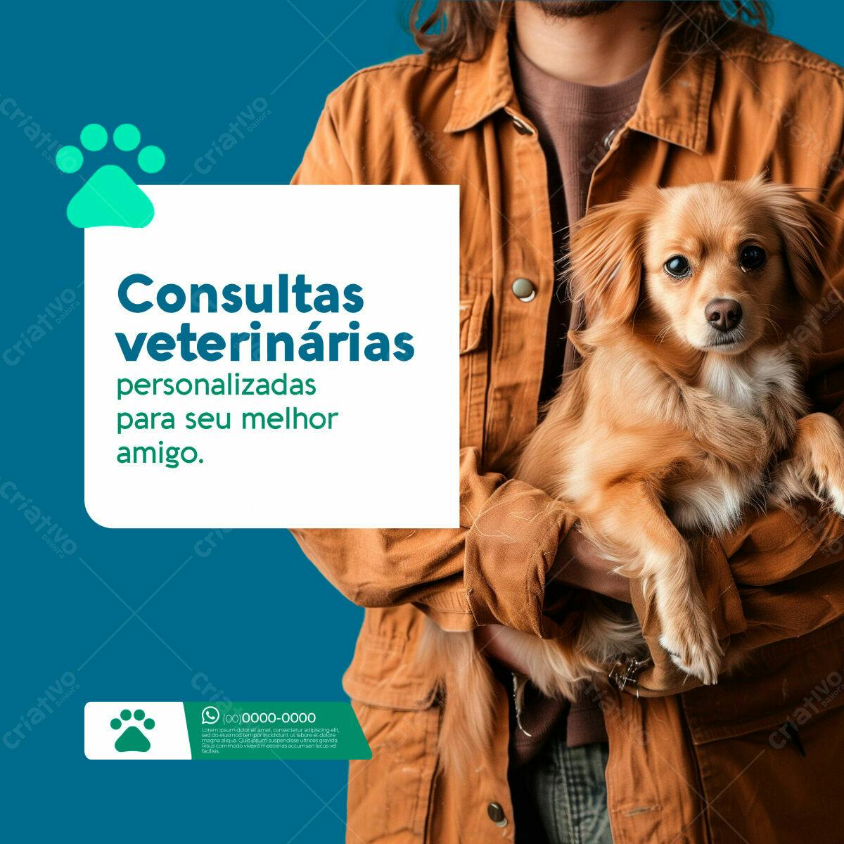 Post para Consultas Veterinárias PSD Editável
