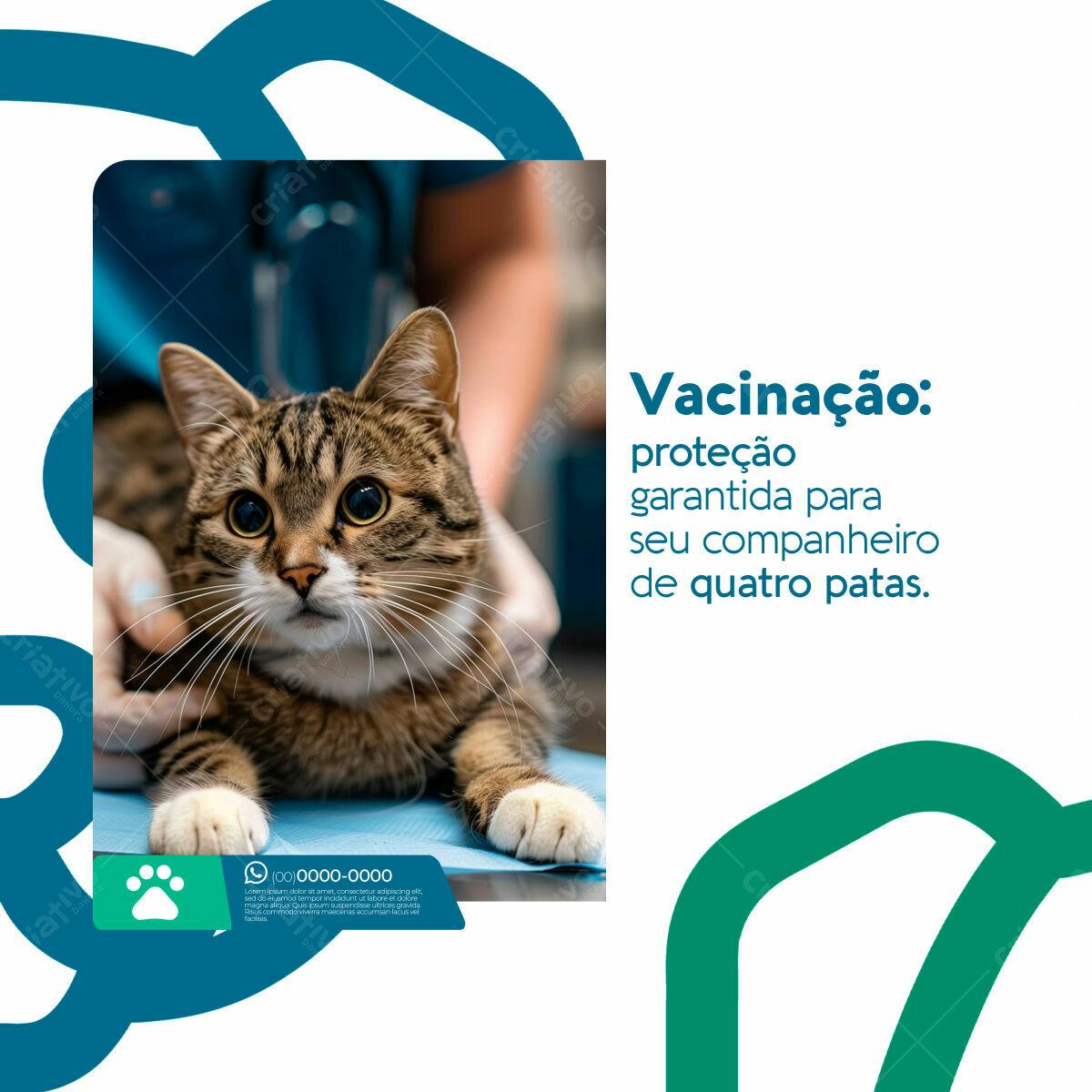 Flyer para Vacinação de Pets PSD Editável