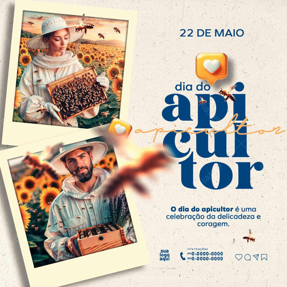 Flyer Dia do Apicultor PSD Editável