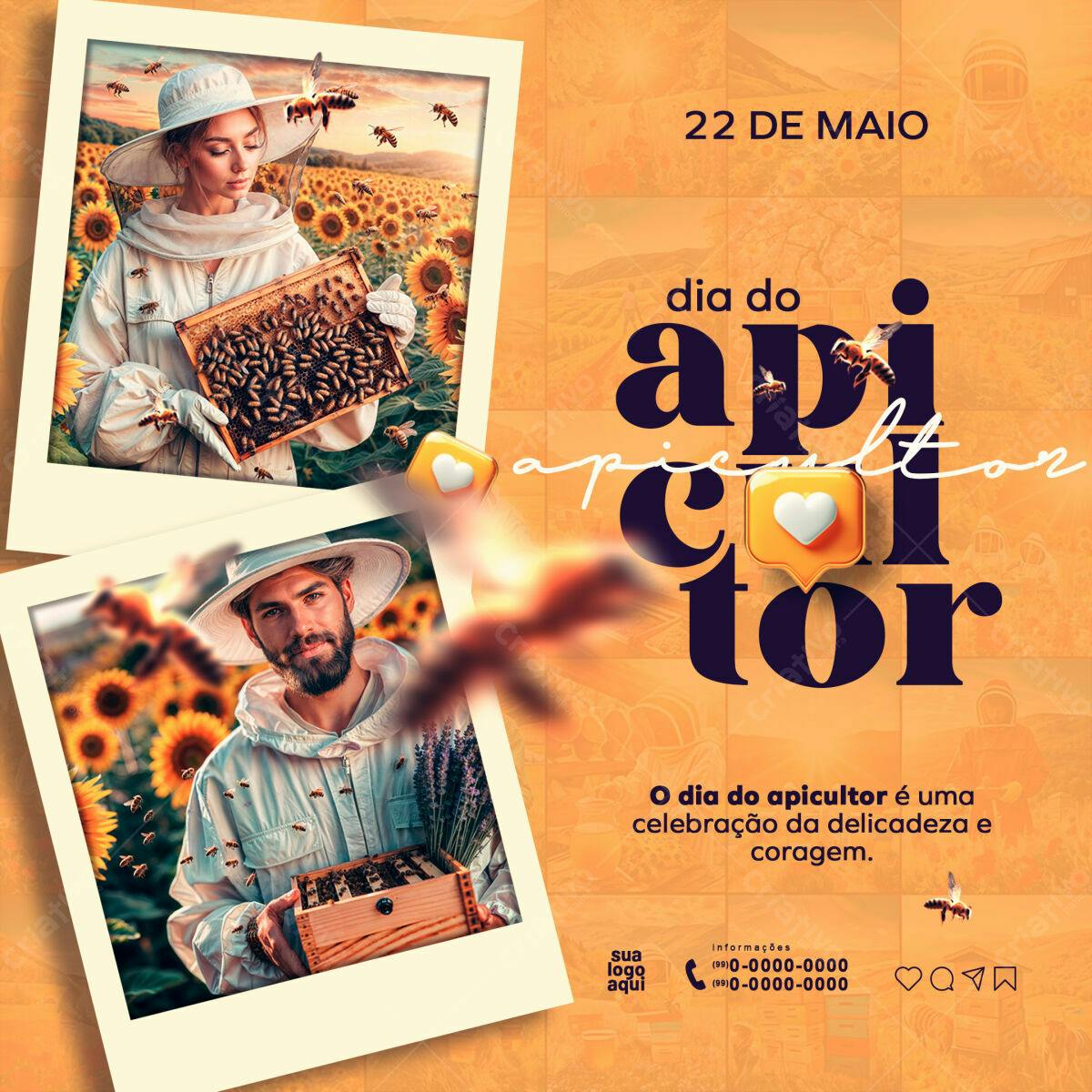Flyer Dia do Apicultor PSD Editável