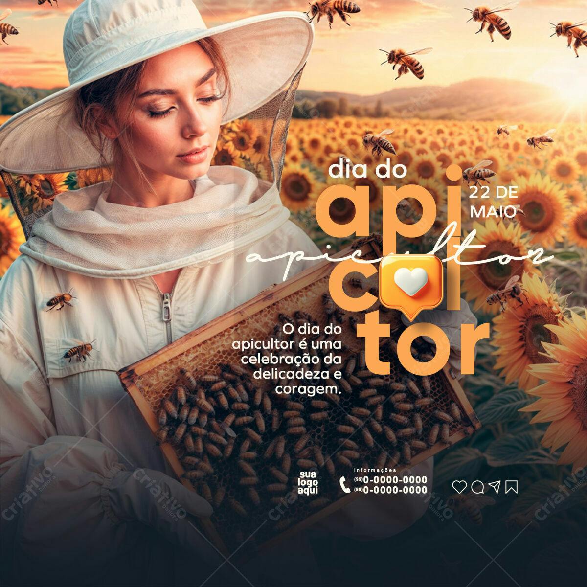 Flyer Dia do Apicultor PSD Editável