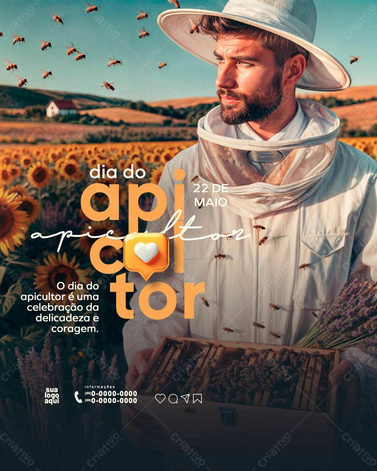 Flyer Dia do Apicultor PSD Editável