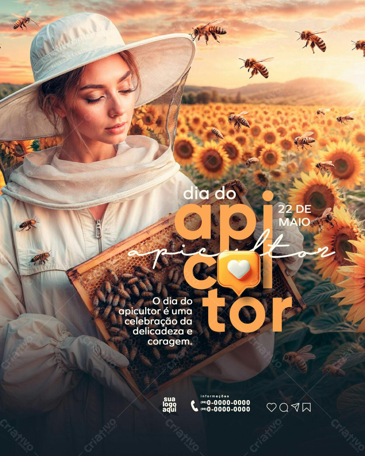 Flyer Dia do Apicultor PSD Editável