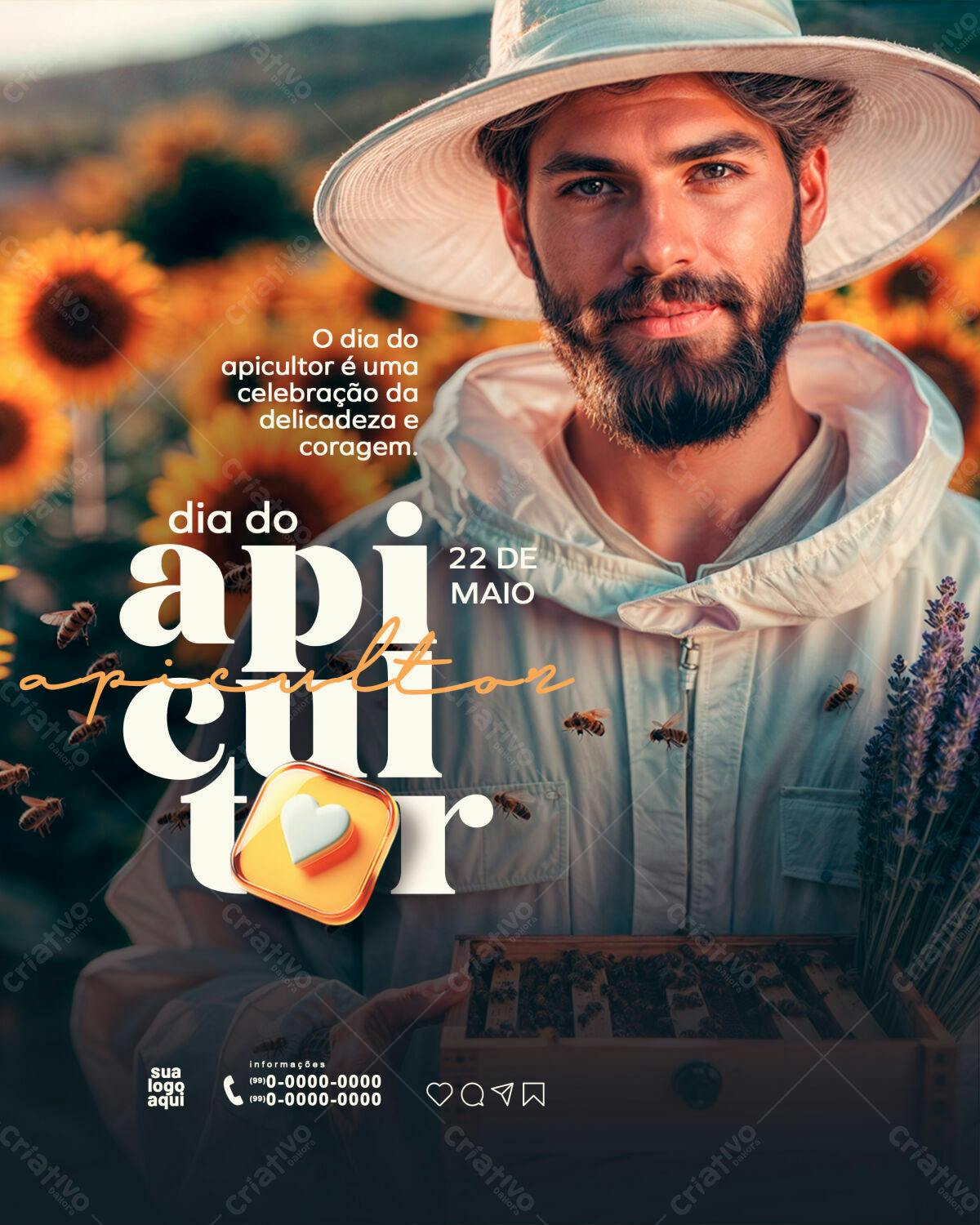 Flyer Dia do Apicultor PSD Editável