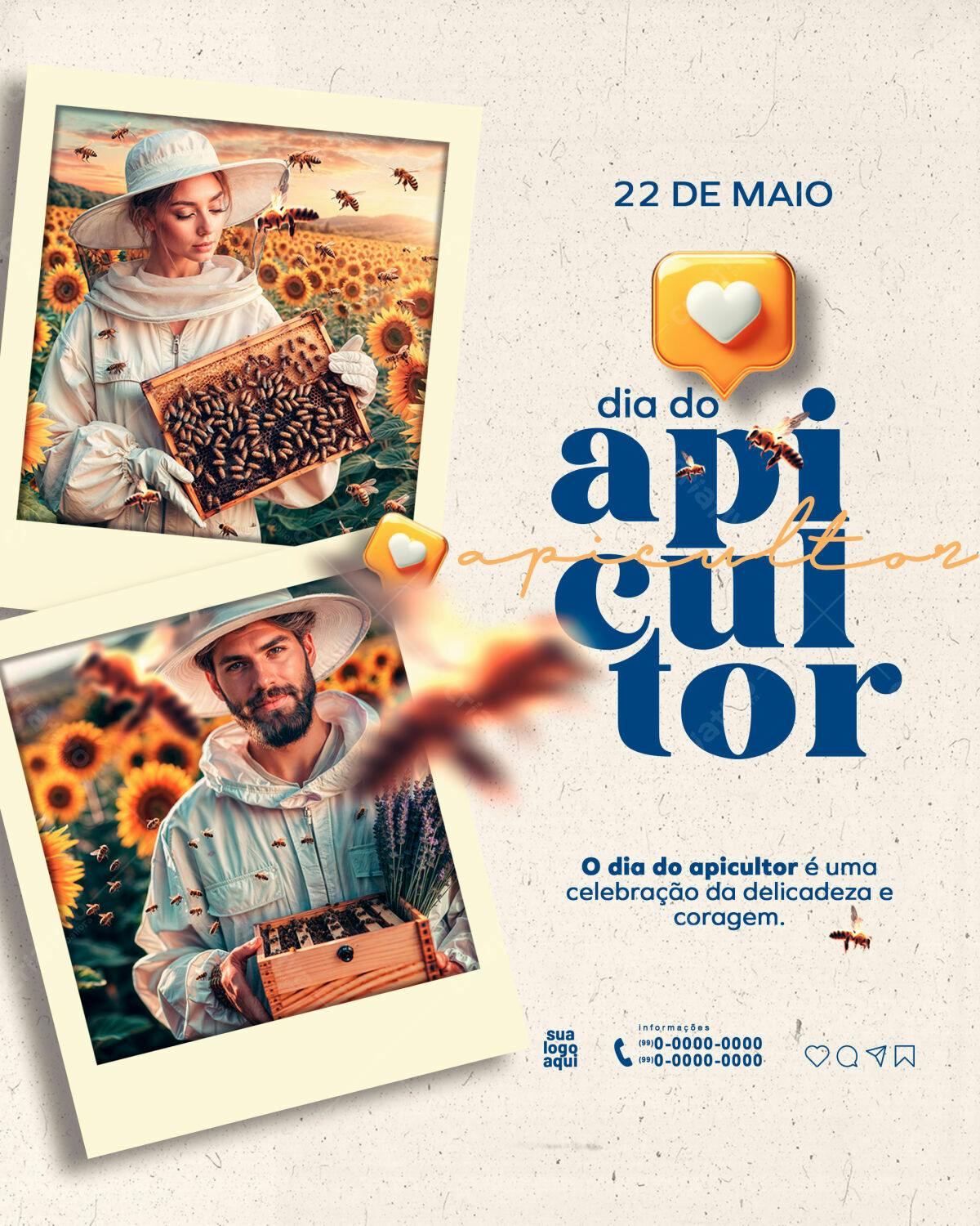 Flyer Dia do Apicultor PSD Editável
