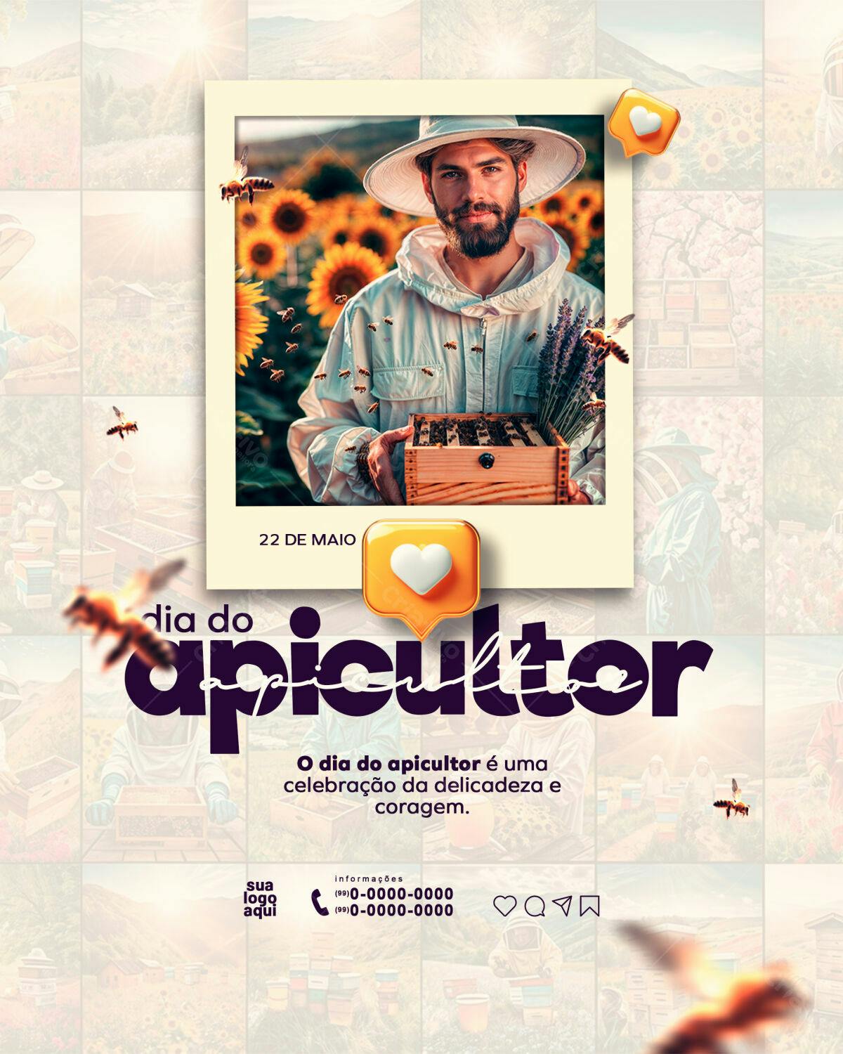 Flyer Dia do Apicultor PSD Editável