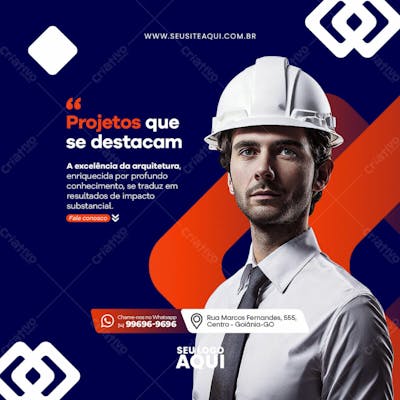 Feed Quadrado Arquitetura, Social Media