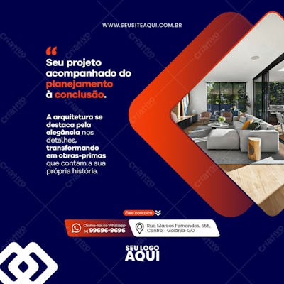 Feed Quadrado Arquitetura, Social Media