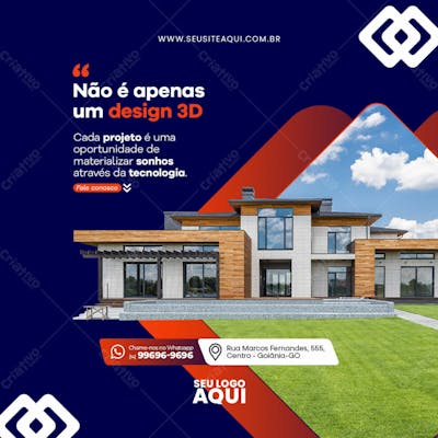 Feed Quadrado Arquitetura, Social Media