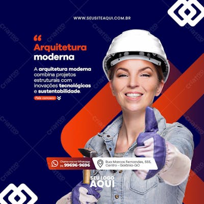 Feed Quadrado Arquitetura, Social Media