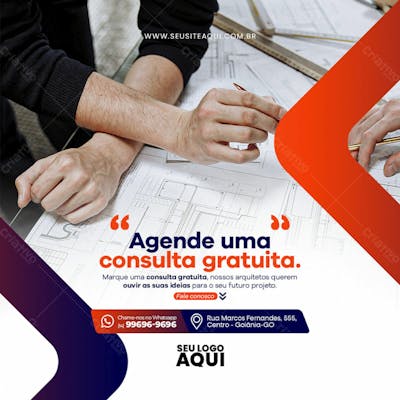 Feed Quadrado Arquitetura, Social Media