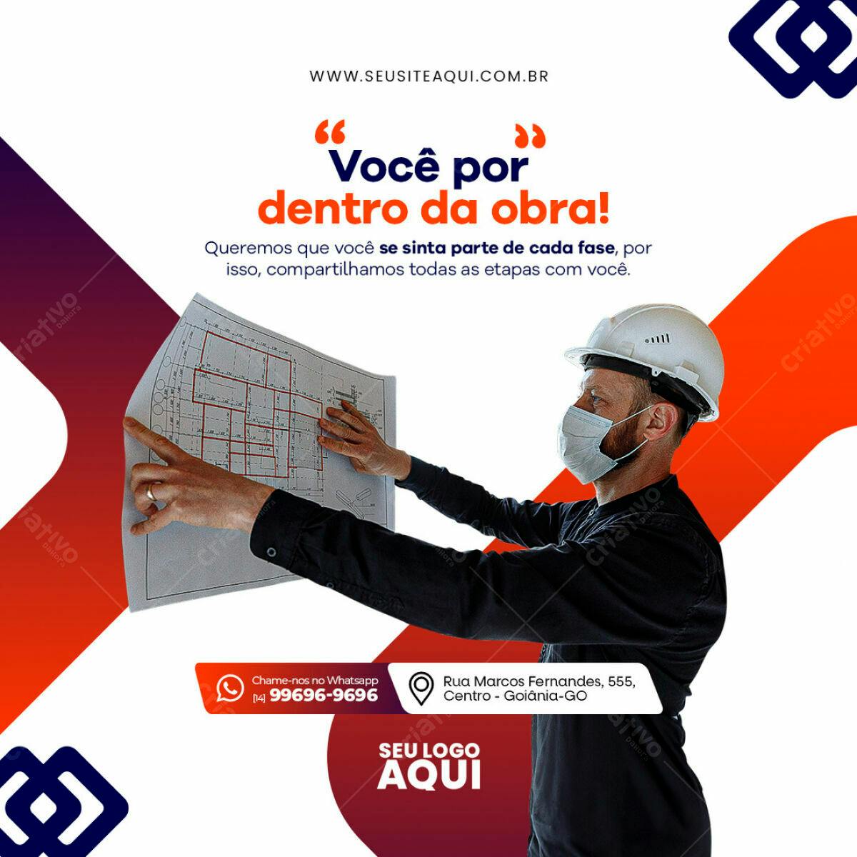 Postagem Mídia Social para Construção PSD Editável