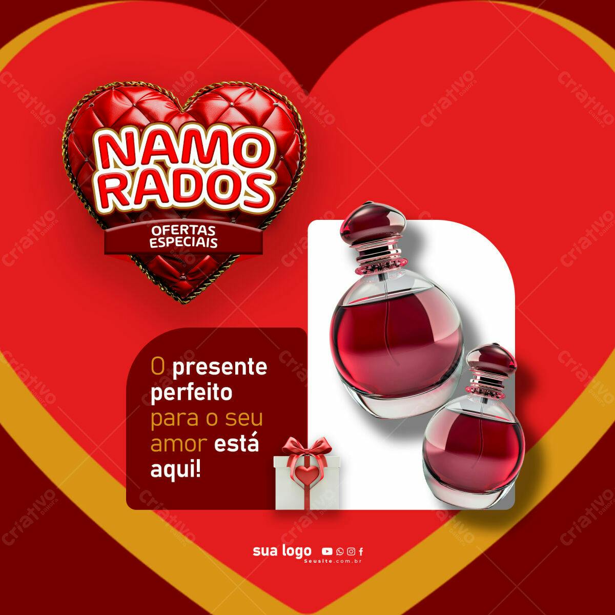 Post para o Dia dos Namorados PSD Editável
