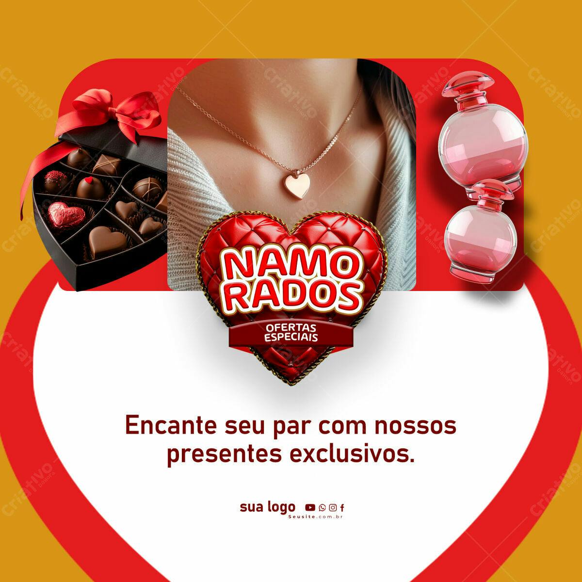 Postagem Dia dos Namorados PSD Editável