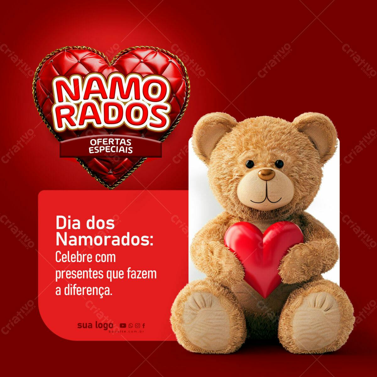 Flyer Dia dos Namorados PSD Editável