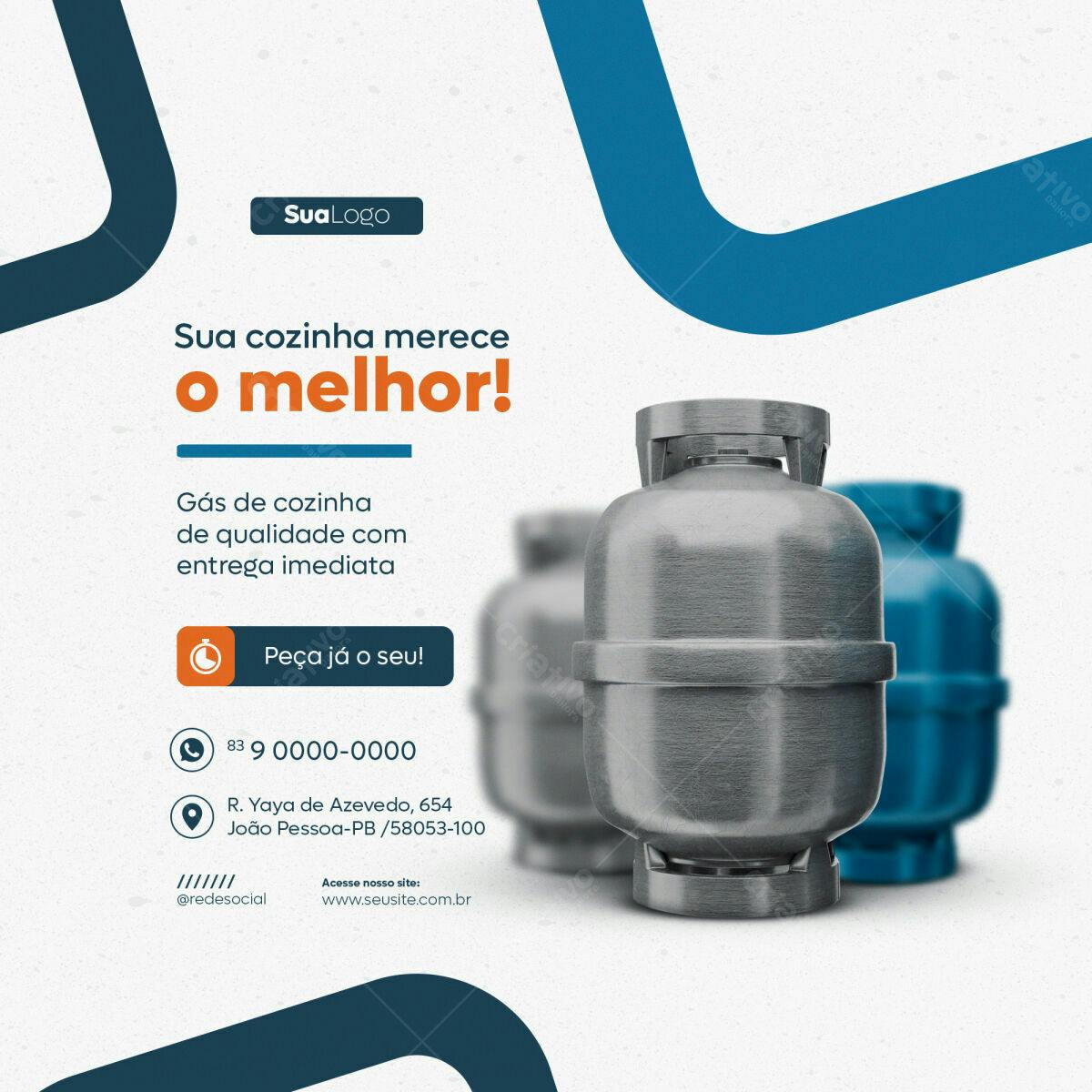 Postagem Instagram Gás de Cozinha PSD Editável