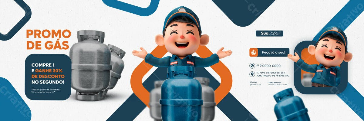 Banner Promoção de Gás PSD Editável