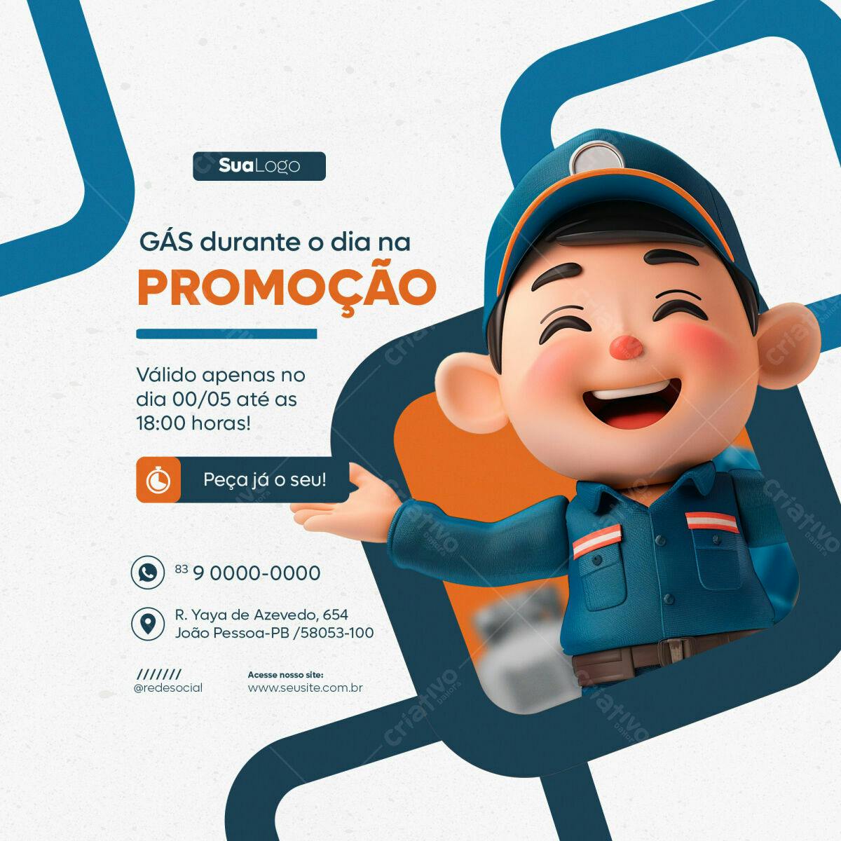 Flyer de Promoção de Gás PSD Editável