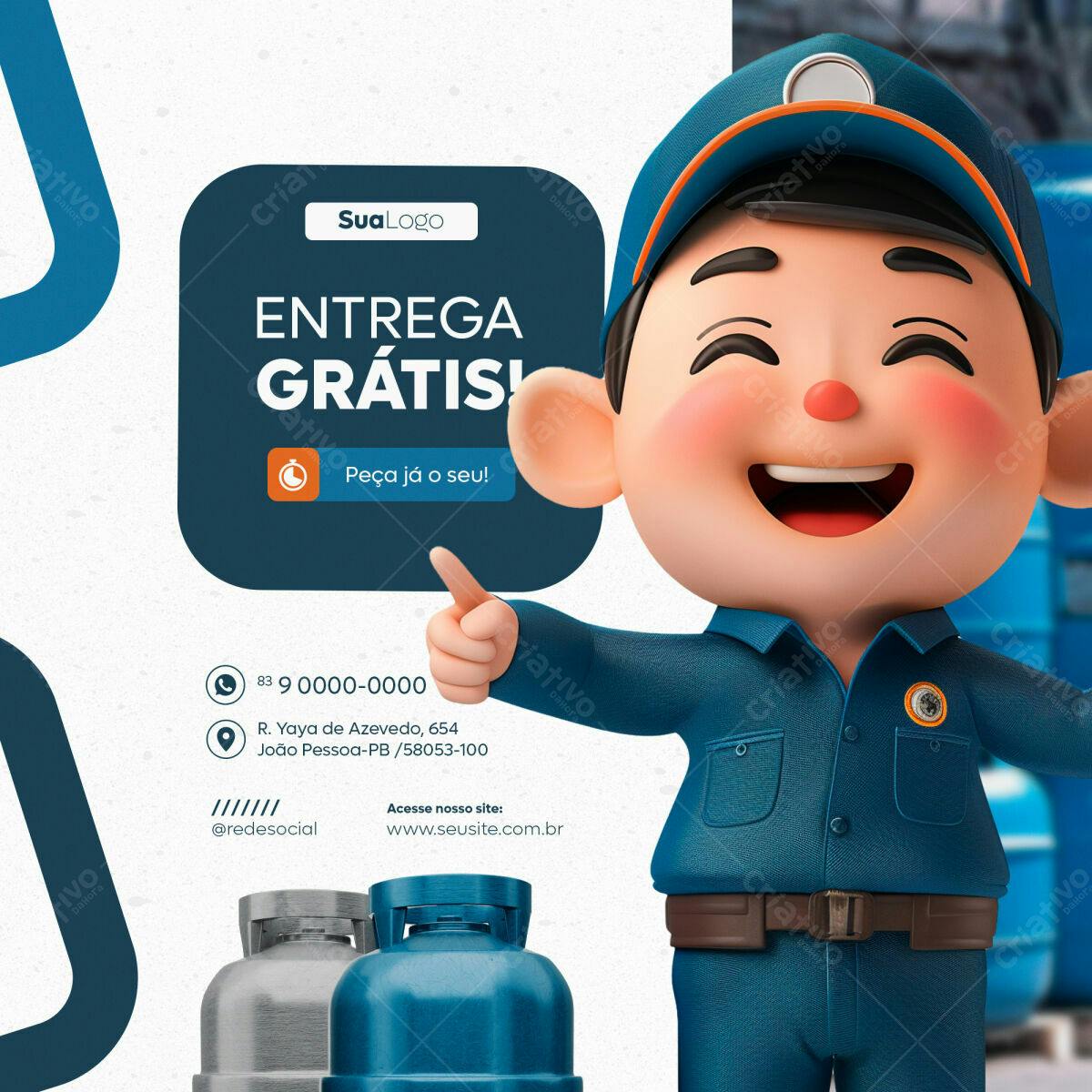 Flyer Entrega Grátis PSD Editável