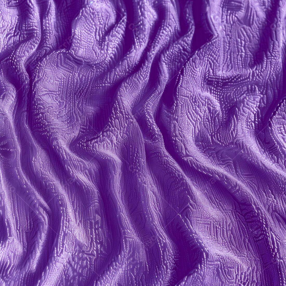 Tecido Roxo Texturizado com Padrão Floral