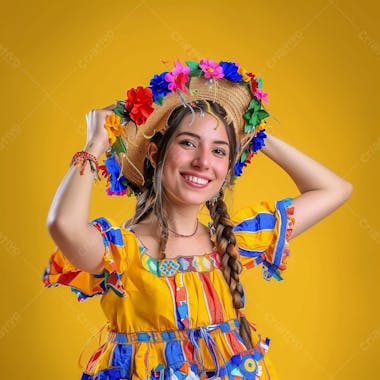 Mulher caipira, festa junina, são joão