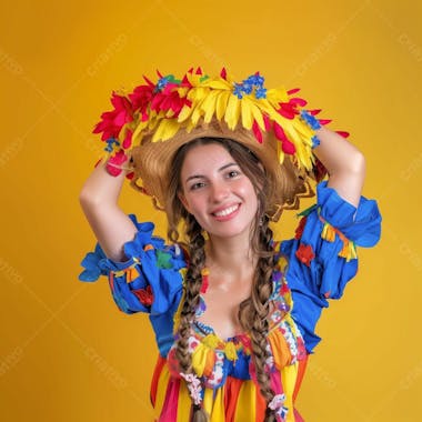 Mulher caipira, festa junina, são joão