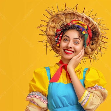 Mulher caipira, festa junina, são joão