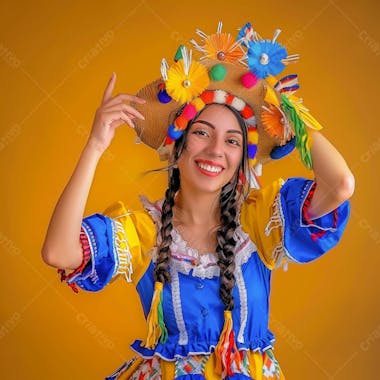 Mulher caipira, festa junina, são joão