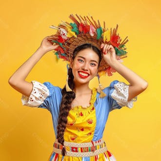 Mulher caipira, festa junina, são joão