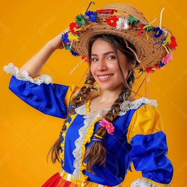 Mulher caipira, festa junina, são joão