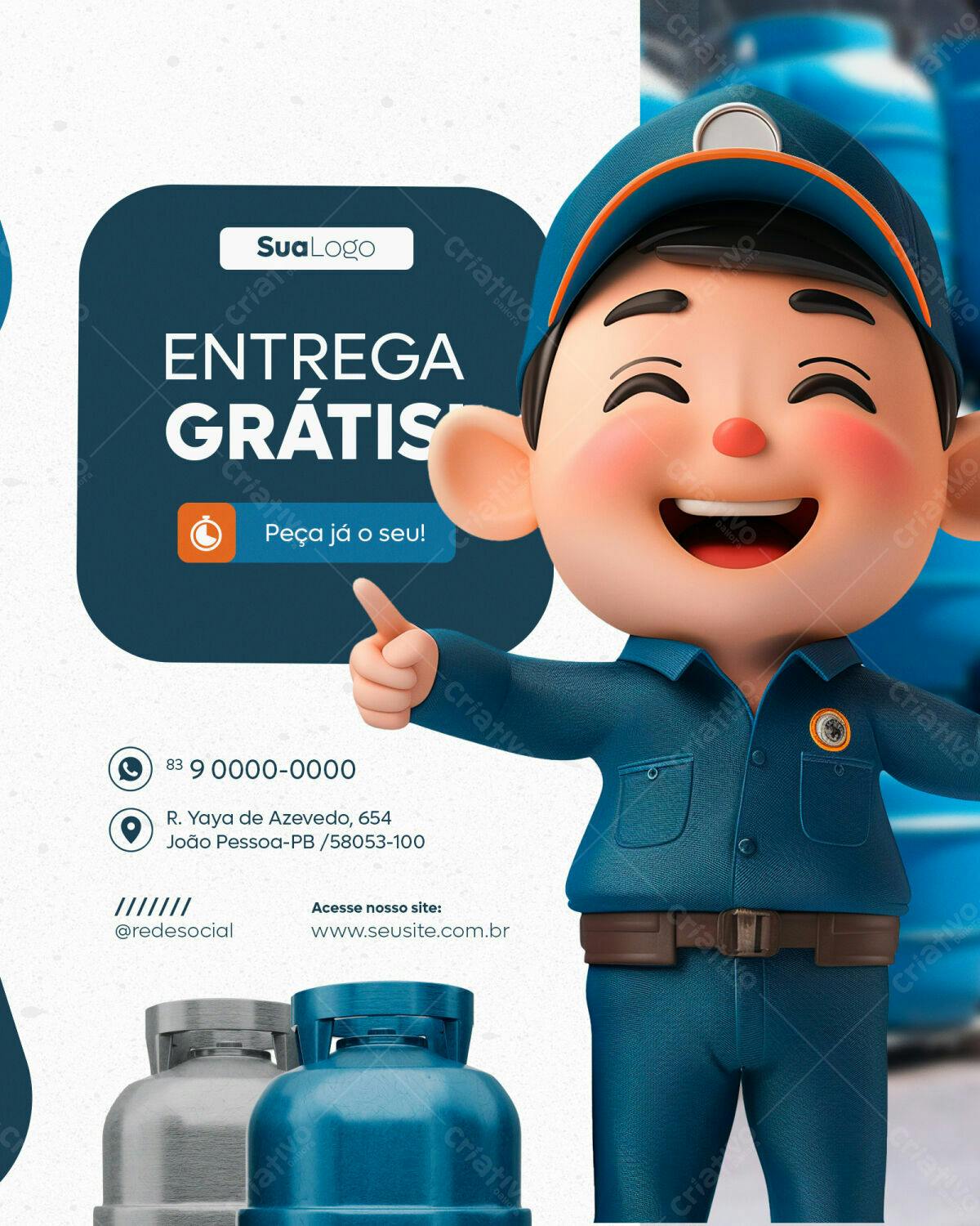 Flyer Entrega Grátis PSD Editável