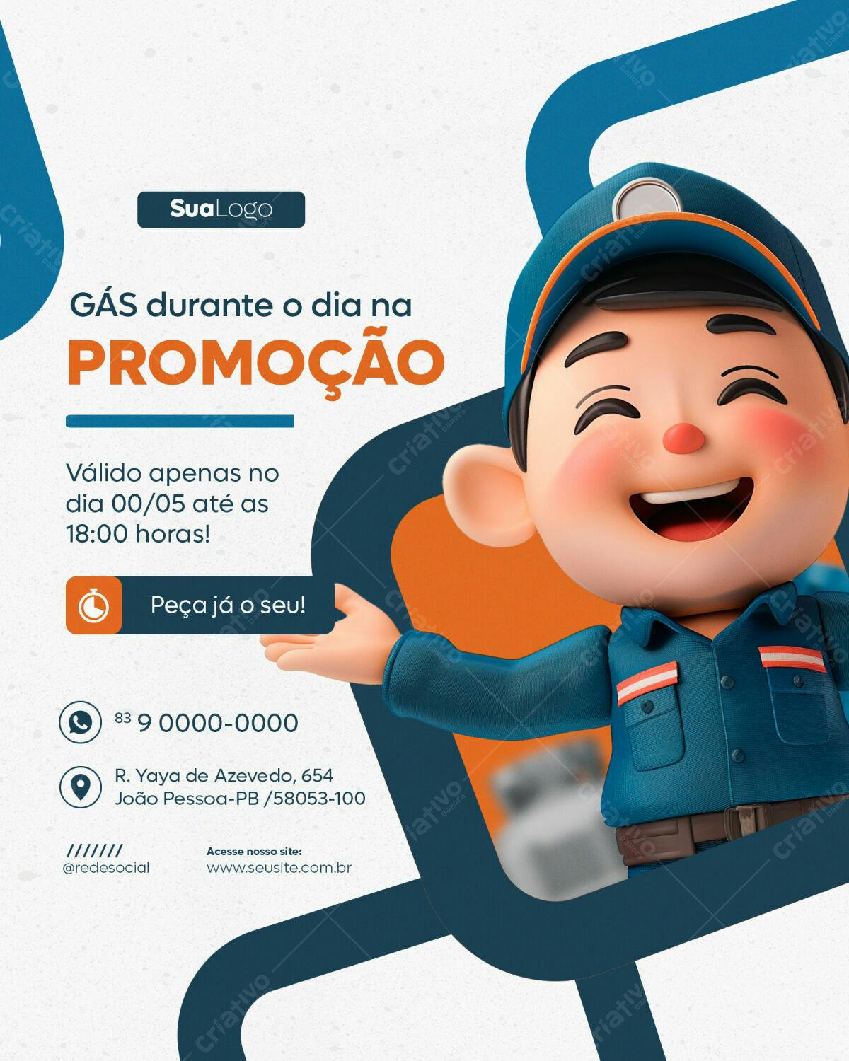 Flyer de Promoção de Gás PSD Editável