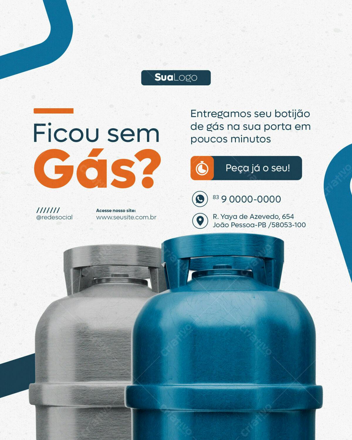 Flyer Entrega de Gás PSD Editável