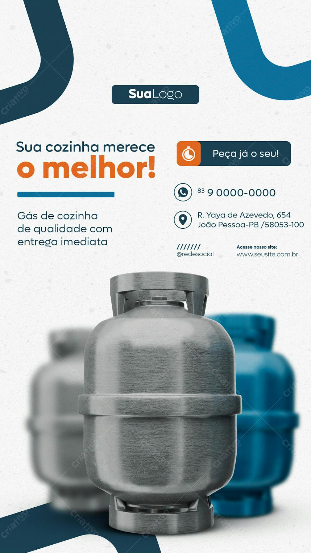 Gás Distribuidora Cozinha Social Media Post Story